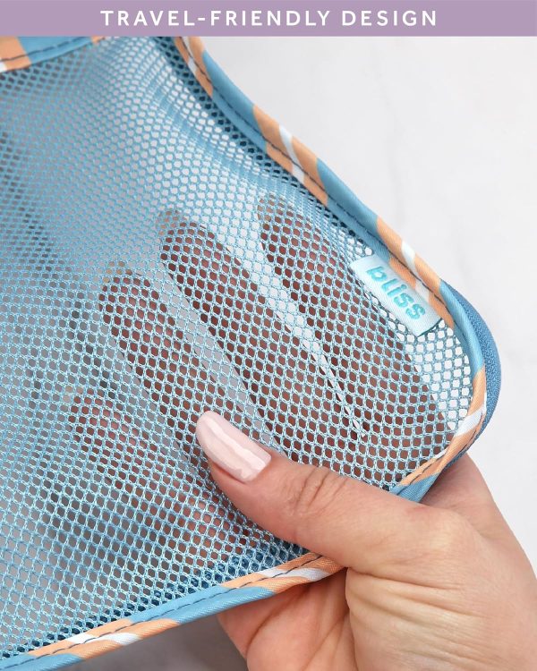Bliss Travel Packing Cubes - 3 Pack/4 Pack/5 Pack Compact Suitcase Organizer, Durable Mesh Front Travel Cubes for Packing, Organizer Bags for Clothes, Toiletries, Cosmetics, Laundry, 5PCAmalfiVibes - Image 6