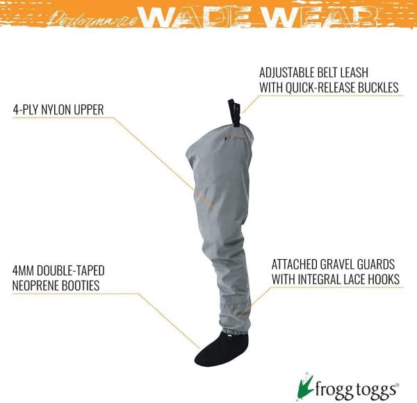 FROGG TOGGS Canyon II Breathable Waterproof Stockingfoot Fishing Hip Wader for Fishing - Image 2