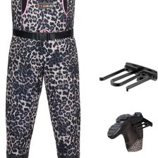 HISEA Women's Chest Waders Leopard Duck Hunting Waders for Women with Boots Neoprene Fishing Waders