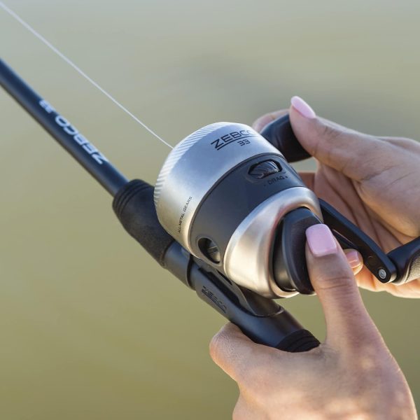 33 Spincast Reel and 2-Piece Fishing Rod Combo, 5-Foot 6-Inch Durable Fiberglass Rod, Quickset Anti-Reverse Fishing Reel with Bite Alert - Image 7